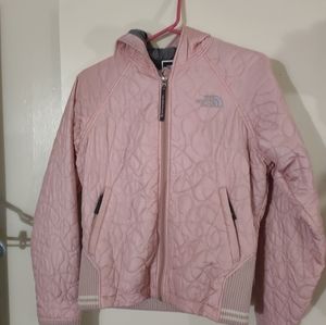 Medium Light Pink North Face Zip-up Jacket